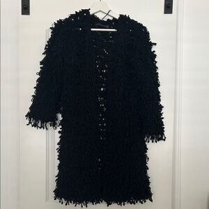 Zara Black Textured Cardigan
